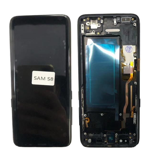 For Sam for  S8  Accessory Kit with 3-months  Warranty OLED Display Touch Screen Digitize Frame