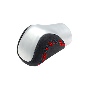 Pommeau de levier de vitesse Lexus en cuir mat 8 mm, tête de levier de vitesse automatique avec surpiqûres rouges, design ergonomique - Product Image 2