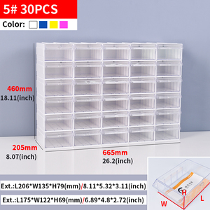 Nhựa Stackable Hộp Lưu Trữ Nhựa Rõ Ràng Bao Bì Nhựa Hộp Phụ Kiện Ngăn Kéo Đơn Vị Cho Bu Lông - Product Image 6