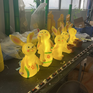 Lámpara decorativa con forma de conejo IP65, lámpara con motivo paisajístico para decoración de parques, eventos y festividades. - Product Image 1