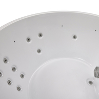 Grande baignoire ronde d'extérieur SPA Bain à remous autoportant Bain hydromassant Spa 2-3 personnes Bain tourbillon à jet d'air