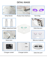 Masker Terapi Cahaya LED Sunlor SG-MSK dengan Bagian Leher Menampilkan Tujuh Mode Spektrum Warna untuk Rutinitas Kesehatan Harian.