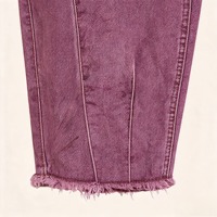 Celana Jeans Wanita High Waist Barrel Leg Model Baggy Wide Raw Hem Denim Y2K Musim Gugur Musim Dingin Grosir Pabrik