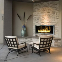 Nuevo estilo, mesa de llama ajustable para interiores, chimenea de vapor atomizadora, chimenea de agua inteligente eléctrica portátil, decoración de la casa
