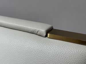 आधुनिक लक्जरी पर्यावरण के अनुकूल रानी/राजा आकार के फ्लैट बिस्तर के साथ नरम असदार नारंगी चमड़े - Product Image 5