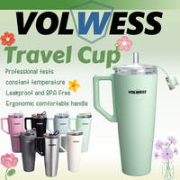 Mug isotherme hygiénique en acier inoxydable avec paille escamotable à un clic, isolation thermique pour les personnes soucieuses de leur santé