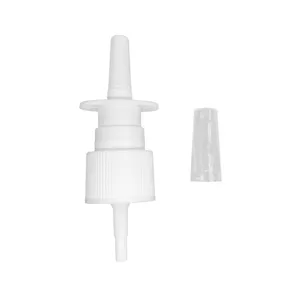 Spray nasal de plástico com tampa, bomba pulverizadora nasal plástica para grau médico, com tampa, para pulverizador farmacêutico, 24/410