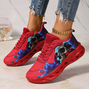 Zapatillas Deportivas Rojas Grandes para Correr, Transpirables, Unisex, Ligeras, Acolchadas, Antideslizantes, con Suela de Malla, para Trotar al Aire Libre, Entrenamiento, Fitness - Product Image 4
