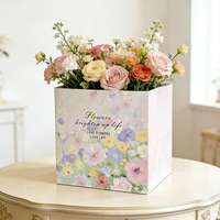 Sac à fleurs en papier kraft biodégradable personnalisé avec poignée longue pour l'emballage artisanal de bougies