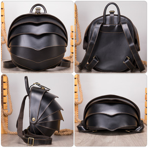 <span class=keywords><strong>Sac</strong></span> <span class=keywords><strong>à</strong></span> <span class=keywords><strong>dos</strong></span> d'école en cuir véritable unisexe style scarabée <span class=keywords><strong>chic</strong></span> vintage pour hommes fermeture <span class=keywords><strong>à</strong></span> glissière unique pour le voyage et l'extérieur - Product Image 3