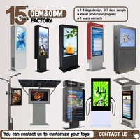 Affichage publicitaire numérique extérieur étanche IP65 de 43, 49 et 55 pouces, haute luminosité, écran LCD