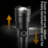 Lampe torche LED zoomable, lampe de secours, brise-vitre, lampe de poche pour voiture, camping, randonnée