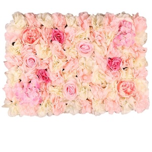 Mur de fleurs artificielles, décoration de fond tridimensionnelle, roses, dahlias, hortensias, arrangements floraux pour mariage - Product Image 1