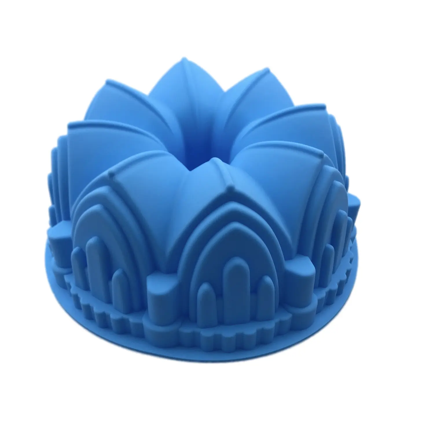 Desain 8.5 Inci Cetakan Kue Dekorasi Kue, Peralatan Memanggang Silikon Besar Cetakan Kue Kastil Rumah Bulat Alat Fondant Cetakan Kue Silikon