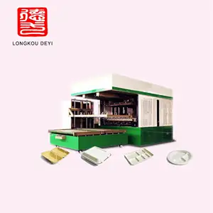 Biodegradable disposable plates bagasse pulp moulding machine for lunch box