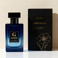 Flacon de parfum vide de luxe personnalisé en usine, vaporisateur 30ml 50ml 100ml, flacon de parfum noir rectangulaire avec couvercle doré