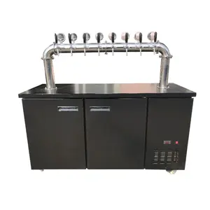 Màu Đen Cổ Điển Di Chuyển U Hình Dạng 8 Cách Bia Kegerator