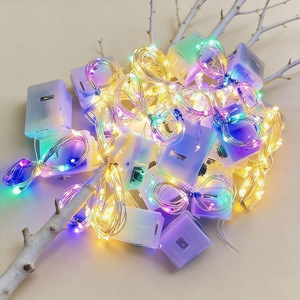 Guirlande lumineuse décorative LED, boîte blanche, 36V, alimentée par piles bouton, éclairage d'ambiance pour fête, gâteau, fleurs - Product Image 3