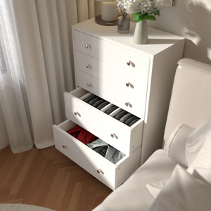 Melamine Tall <strong>Thin</strong> Clothes <strong>Chest</strong> <strong>of</strong> <strong>Drawers</strong> Wood Safe for Baby for Baby Clothes - Product Image 2