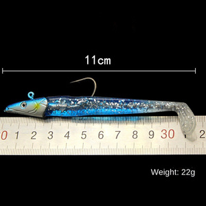 Esche Artificiali in PVC con Testa in Piombo, 10g 10cm, 19g 11cm, 22g 11cm, 34g 16cm, per Pesca al Branzino in Mare, Fiume e Lago - Product Image 6