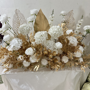 IFG decorazioni per la tavola di nozze <span class=keywords><strong>crema</strong></span> rosa ortensia verde 1m lunghezza Flower Runner - Product Image 6