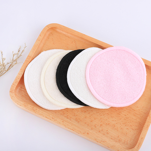 Discos Faciales Reutilizables <span class=keywords><strong>de</strong></span> Algodón Terry, Redondos, con Borla para Polvos, Paño Desmaquillante para Belleza y Cuidado Personal - Product Image 4