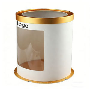 Scatola per Torte in Cartone Biodegradabile Personalizzabile per Alimenti, Tubo in Cartone con Finestre Trasparenti - Product Image 2