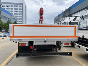 Grue télescopique montée sur camion avec benne de chargement en aluminium léger à côtés rabattables - Product Image 5
