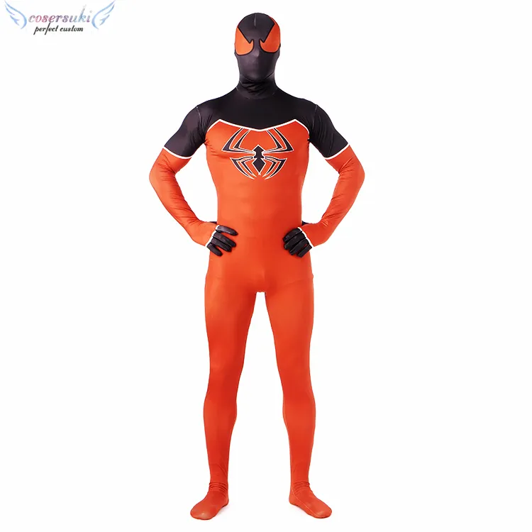 Ps5 Oranje Spider Panty Spel Anime Superhero Halloween Kostuum Volwassen Spider Strakke Cosplay Panty Onesies <span class=keywords><strong>Zentai</strong></span>