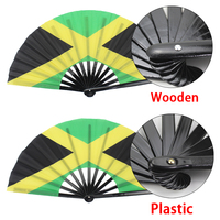 Nouveau design Offre Spéciale du drapeau du Nigeria Ventilateur à main pliable avec logo personnalisé Ventilateur à main pliable avec drapeau Ventilateur Clark pour la fête
