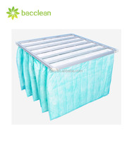 Sac à poussière industriel lavable AC F8, filtre à air pour les salles blanches des usines électroniques