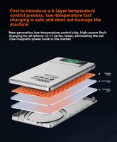 Cargador Portátil Inalámbrico de Aleación de Aluminio Premium, 15W 20W, Carga Rápida, con Pantalla TFT a Color