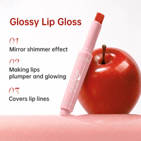 Gloss à lèvres repulpant personnalisé en gros de l'usine chinoise, marque privée, longue tenue, gloss en stylo, brillant et chatoyant, hydratant