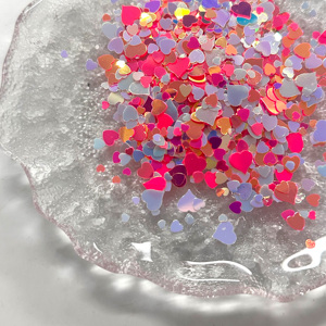 Tùy Chỉnh Hỗn Hợp Màu Sắc Đa Kích Thước Hình Trái Tim Sequins Nhà Máy Bán Buôn PVC Chịu Nhiệt Mài Mòn Kháng Cho Trang Trí - Product Image 5