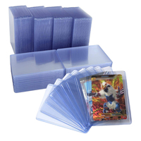 <strong>Custom</strong> Logo PVC Clear Trading Card Sleeves Protector Regular 35PT <strong>Top</strong> Load Card Sleeve Card Holder Poke Moned Sports <strong>Top</strong> Loaders