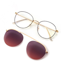 Gafas de Moda para Mujer con Montura Sólida, Diseño Ligero de Metal Duradero, Lentes con Bloqueo de Luz Azul para Uso Diario, para Todo Tipo de Rostro