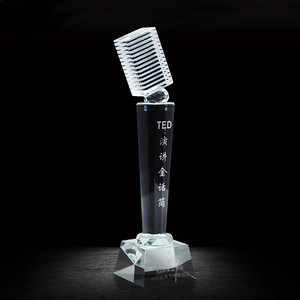 Trofeo de <span class=keywords><strong>cristal</strong></span> ligero al por mayor, trofeo de <span class=keywords><strong>cristal</strong></span> personalizado, mano de obra fina, micrófono de <span class=keywords><strong>cristal</strong></span>, trofeo de Campeonato - Product Image 6