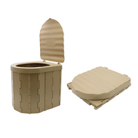 Logo gravé sur mesure Portable Camp pliable Camping voyage toilette extérieure Portable toilette Camping