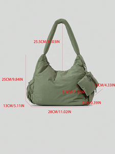 Sac à main matelassé en nylon doux et léger, style nuage, pour femmes, avec petites pochettes assorties - Product Image 2