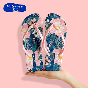 Chanclas Hotmarzz de alta calidad para mujer, chanclas ligeras de Pvc Bohemia Floral para interiores y exteriores, zapatillas de verano - Product Image 2