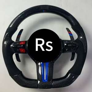 Volante Deportivo Personalizado <span class=keywords><strong>de</strong></span> Alta Calidad en Fibra <span class=keywords><strong>de</strong></span> Carbono con Palancas <span class=keywords><strong>de</strong></span> Cambio y Luces LED para BMW M3 M4 M5 M6 - Product Image 1