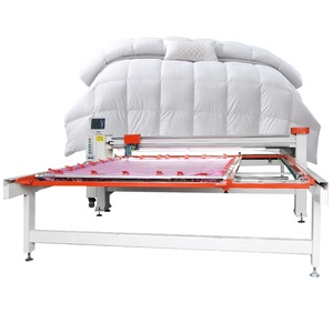 Máquina de Acolchar Industrial Computarizada de Una Aguja y Doble Cabezal con Brazo Largo Continuo y Automatización - Product Image 1