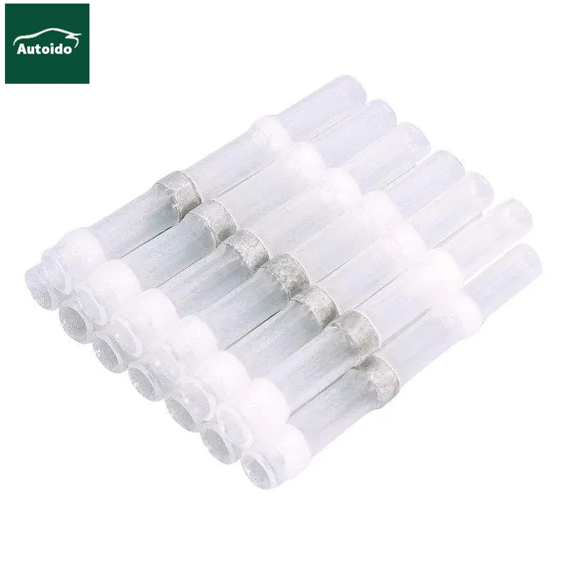 100pcs trắng Hàn seal dây kết nối AWG26-2 Marine lớp cách điện không thấm nước Dây điện thiết bị đầu cuối Splice