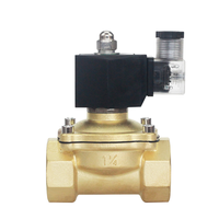 Vanne solénoïde en laiton normalement fermée 3/8'' 220V 12V 24V à action directe pour eau, gaz et huile