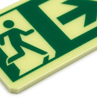Panneau de signalisation routière réfléchissant 100*200mm, panneau de sécurité pour sortie et passage à l'entrée des escaliers