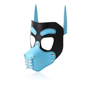 BANSEY Máscara Erótica de Cara de Perro para Juego, Capucha de PVC y Cuero con Boquilla Removible, para Parejas, Juego Sensual, Disfraz de Bondage - Product Image 1