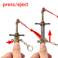 Épée miniature en alliage de zinc de haute qualité, entièrement métallique, jeu d'épée, Oathkeepers, 22 cm, mini katana avec fourreau éjectable