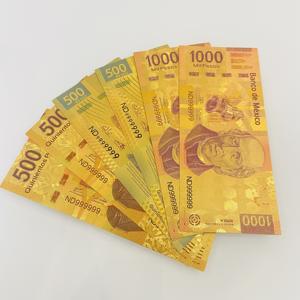 3 Uang Kertas Properti Film Meksiko Baru Berlapis Emas 500 1000 Mata Uang Properti Koleksi Kenang-kenangan - Product Image 3