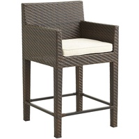 Classique Rétro En Aluminium Tissé Rotin Accoudoir Chaise De Bar Haute En Plein Air Bistro Restaurant & Hôtel Meubles Ensembles De Jardin Bar En Plein Air