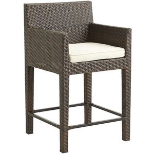 Reposabrazos de ratán tejido de aluminio retro clásico Silla de barra alta Bistro al aire libre <span class=keywords><strong>Restaurante</strong></span> y muebles de hotel Juegos de jardín Bar al aire libre - Product Image 4